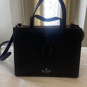 Kate Spade Black Satchel with Tassels